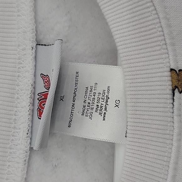 Warner Brothers Tom and  Jerry sweatshirt raw edge hem - Picture 4 of 6